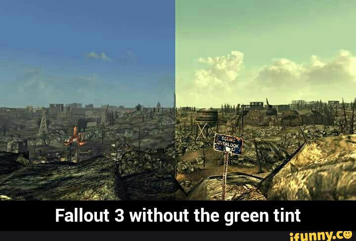fallout 3 remove green tint