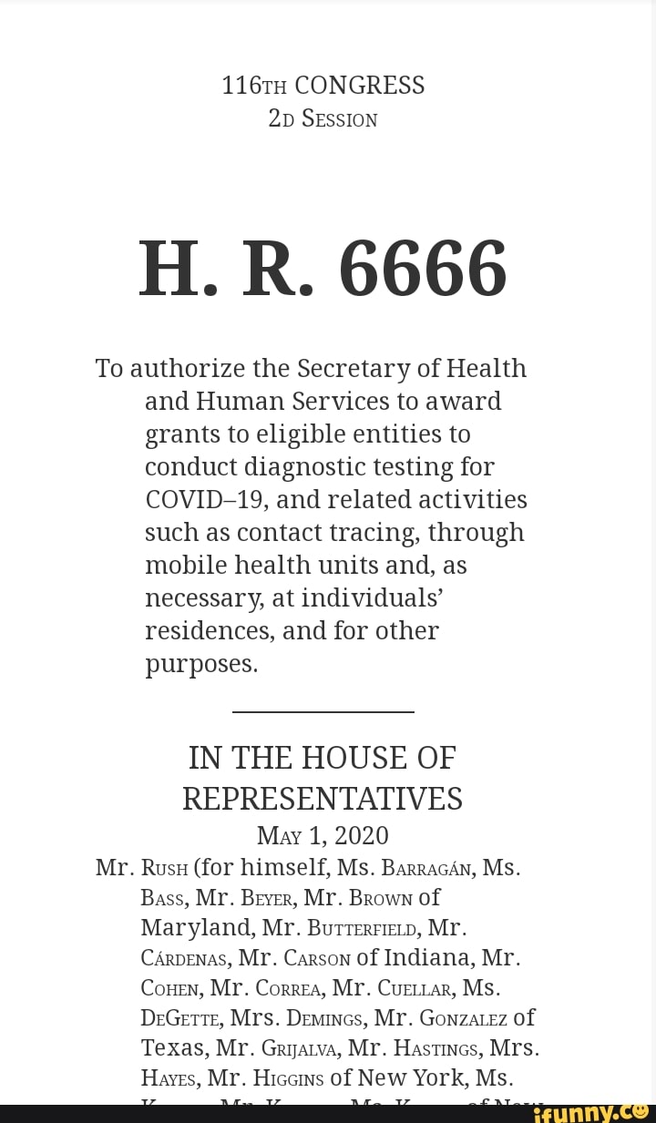 116TH CONGRESS 2D SESSION To authorize the Secretary of Health and ...