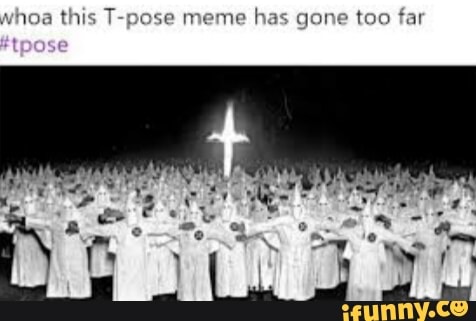 whoa this T-pose meme
has gone too far