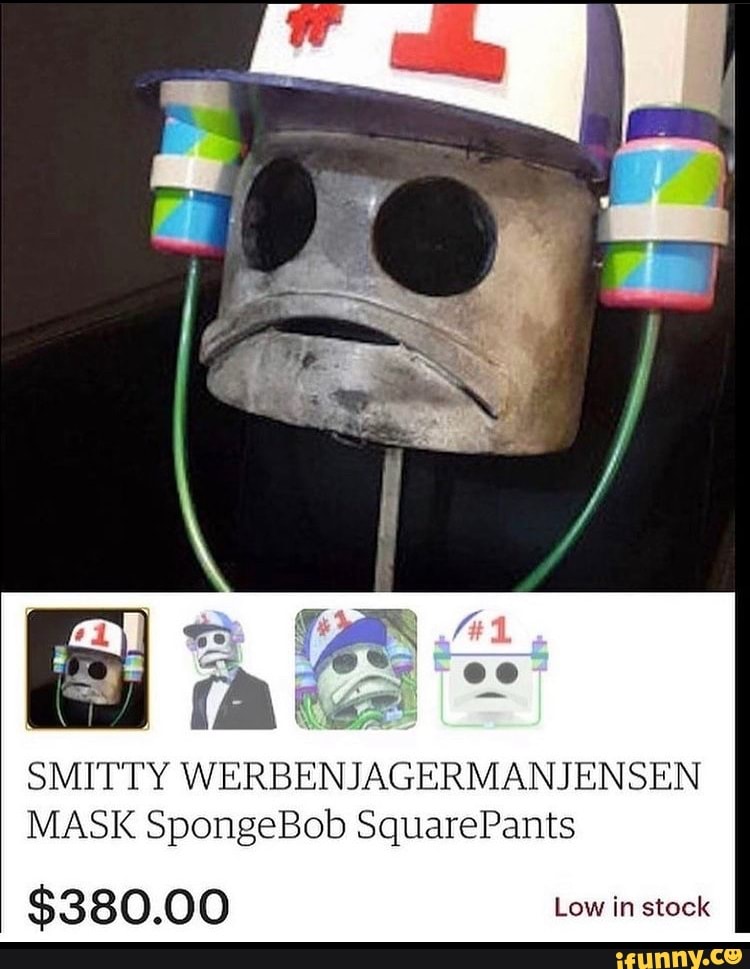 SMITTY WERBENJAGERMANJENSEN MASK SpongeBob SquarePants 380.00 Low in stock )