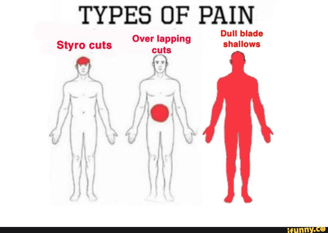 types-of-pain-dull-blade-shallows-styro-cuts-over-ifunny