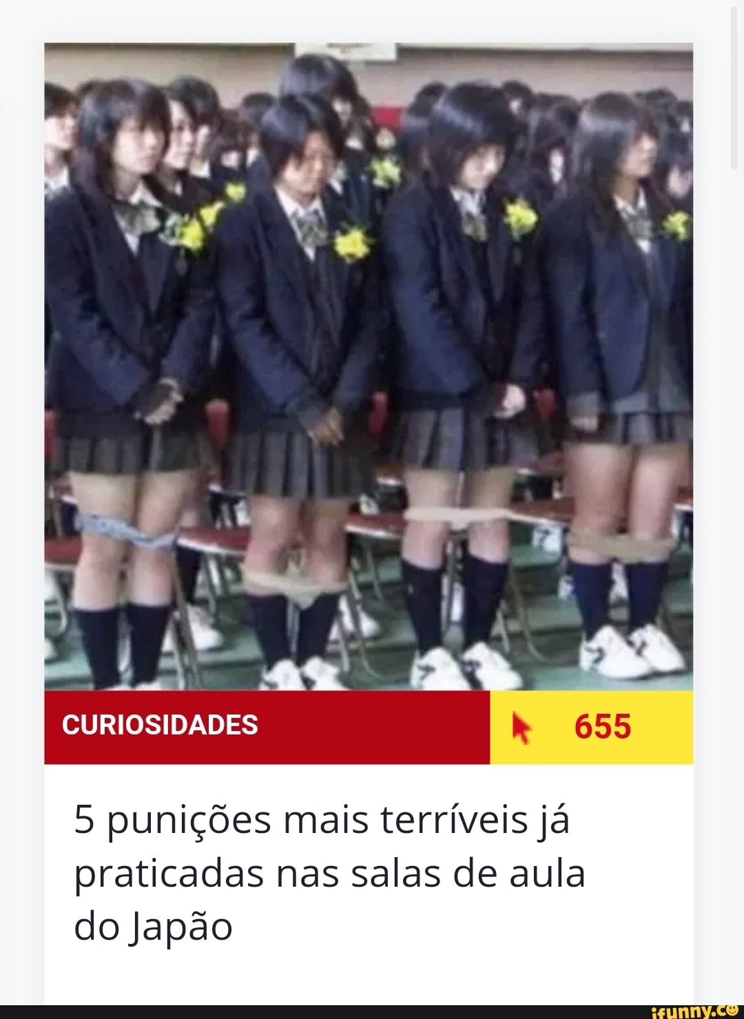 CURIOSIDADES
5 punições mais terríveis já praticadas nas salas de aula
do Japão