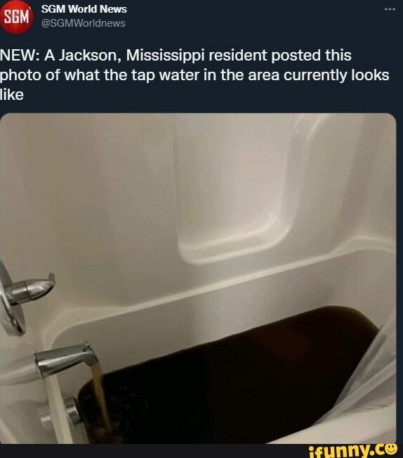 NEW A Jackson, Mississippi resident posted this photo of what the tap