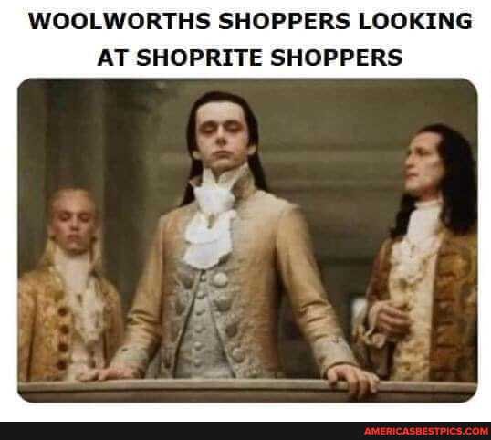 WOOLWORTHS SHOPPERS LOOKING AT SHOPRITE SHOPPERS