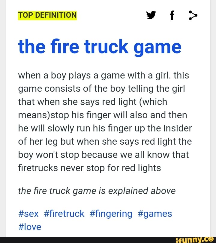 Topdefinition F The Fire Truck Game When A Boy Plays A Game