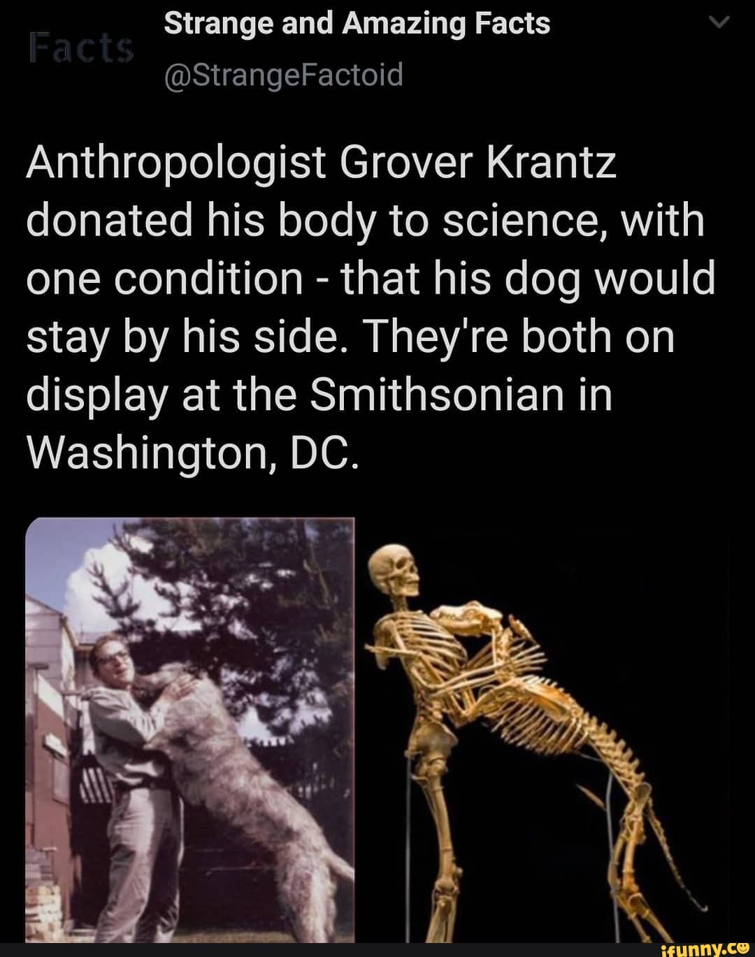 Grover Krantz Donated His Body to Science, On One Condition, At the  Smithsonian