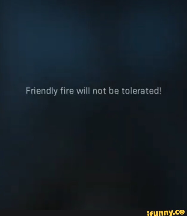 Friendly fire will not be tolerated! - iFunny