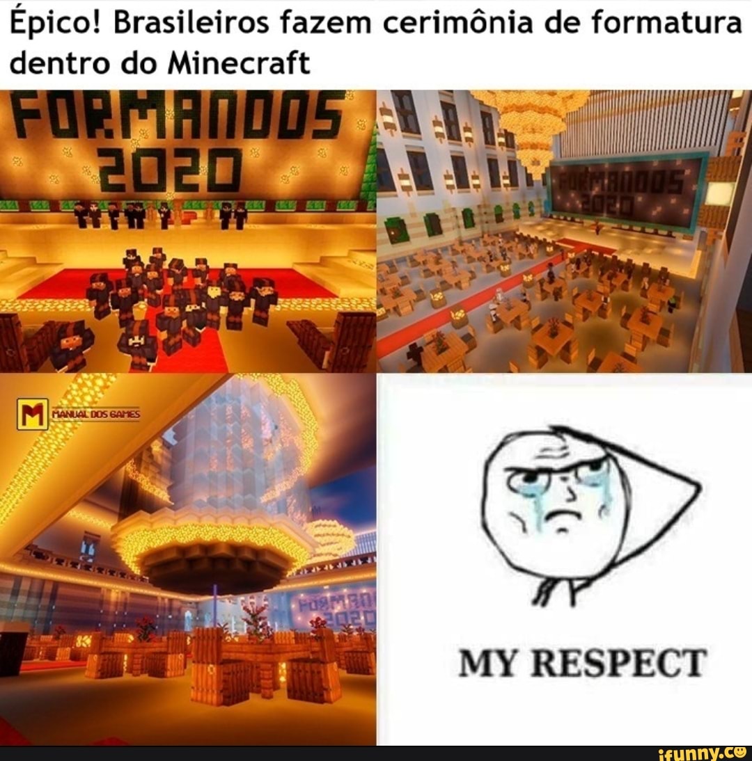 Épico! Brasileiros fazem cerimônia de formatura
dentro do Minecraft