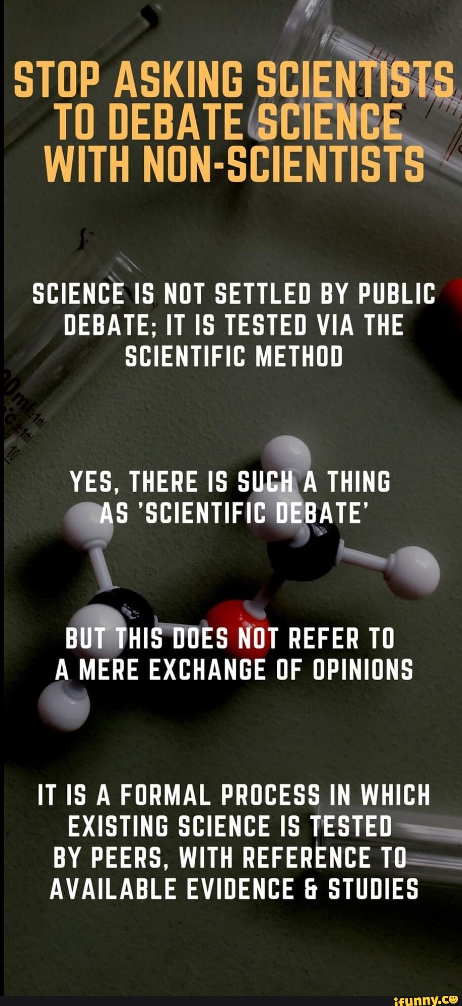 STOP ASKING SCIENTISTS TO DEBATE! TS WITH NONSCIENTISTE SCIENCE IS NOT