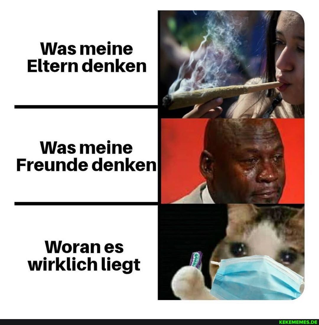 Was meine
Eltern denken
Was meine
Freunde denken
Woran es wirklich liegt