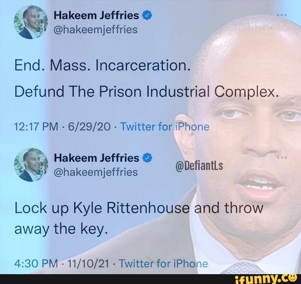 Hakeem Jeffries Ghakeenjeffries End. Mass. Incarceration. Defund The ...