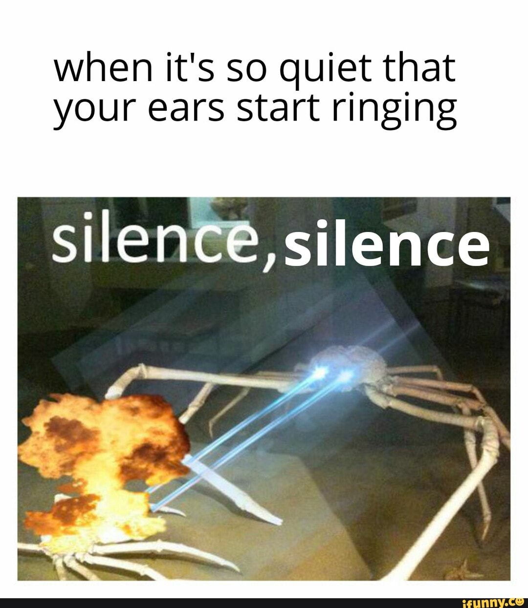 when it's so quiet that your ears Start ringing