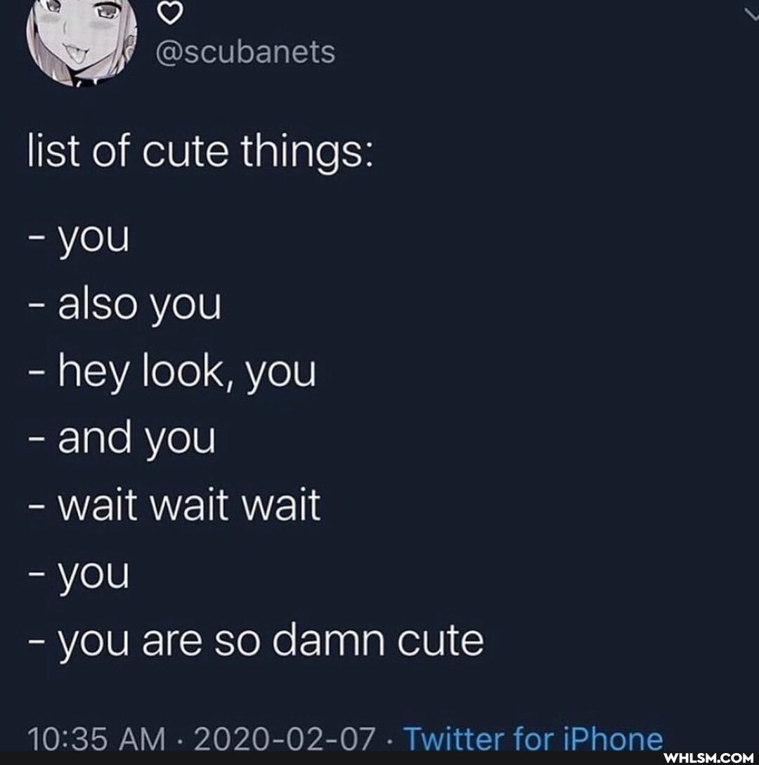 list of cute things:
YOU
- also you
- hey look, you
- and you
wait wait wait
you
- you are so damn cute
AR A AA "th