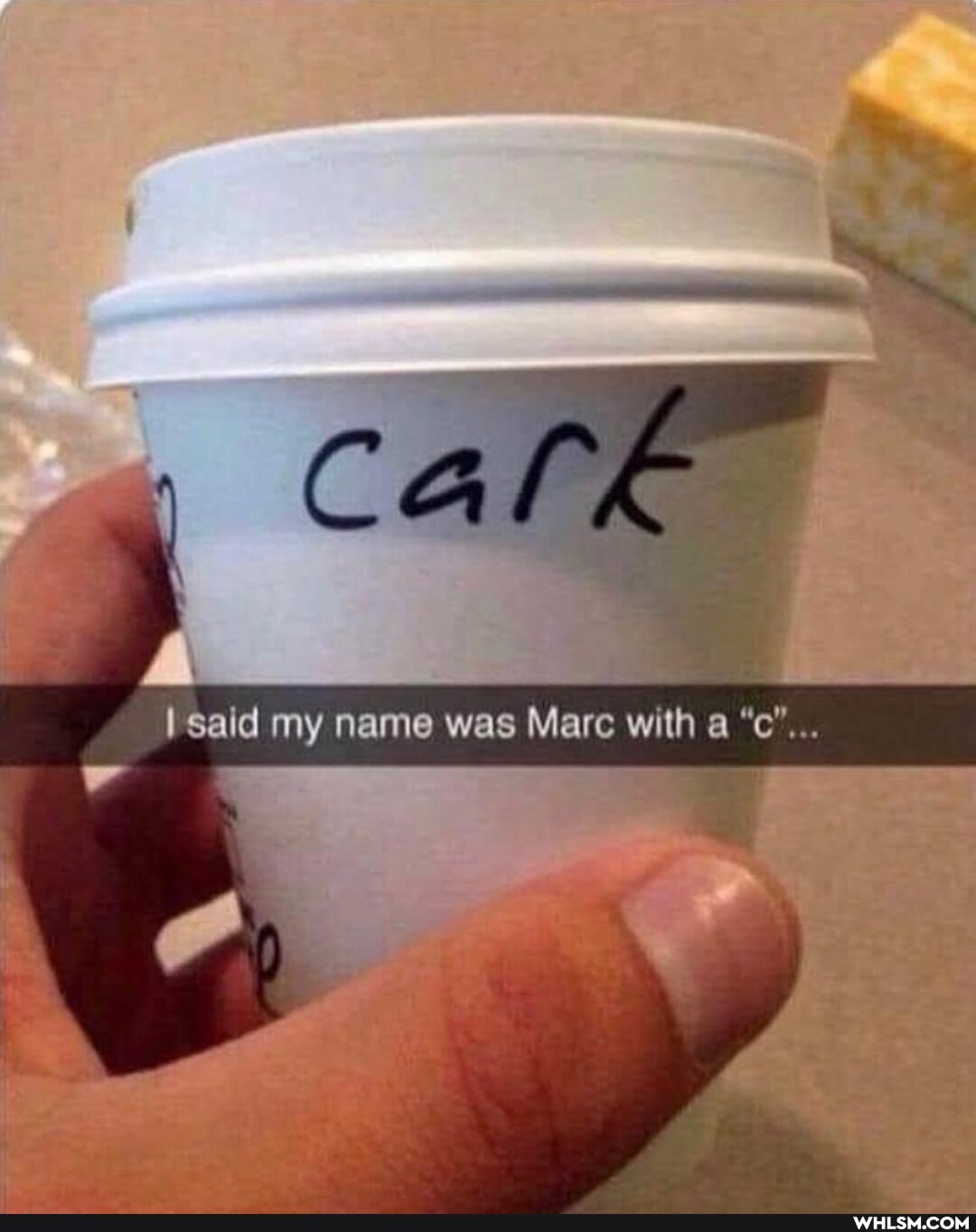 said my name was Marc with a "c''...
