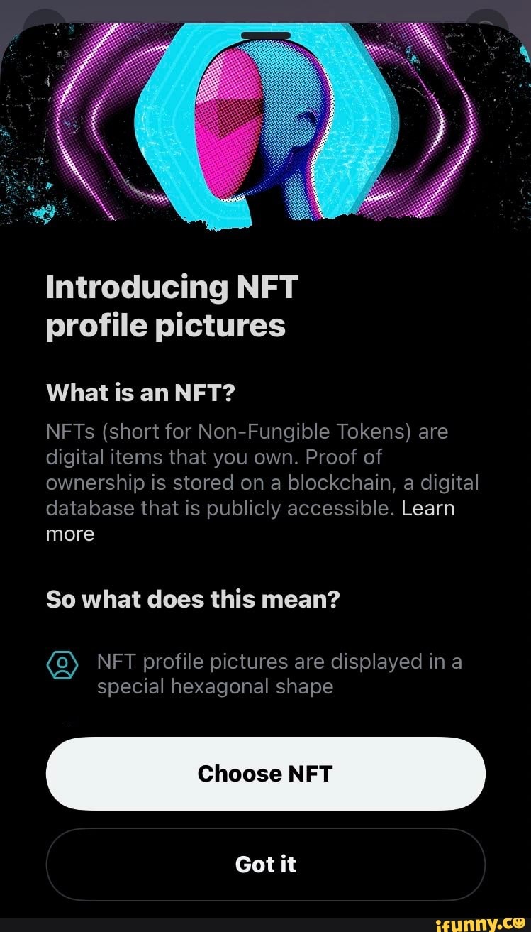 Introducing NFT profile pictures What is an NFT? NFTs (short for Non ...
