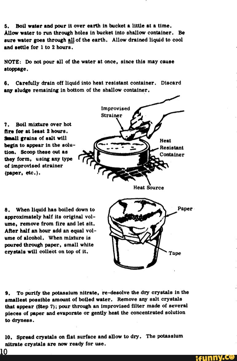 Boil water and pour it over earth in bucket a little at a time. Allow