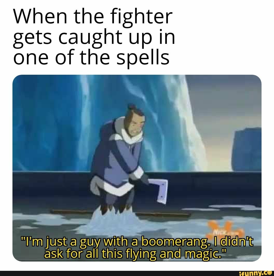 When the fighter gets caught up in one of the spells
ask forfall this flying amc