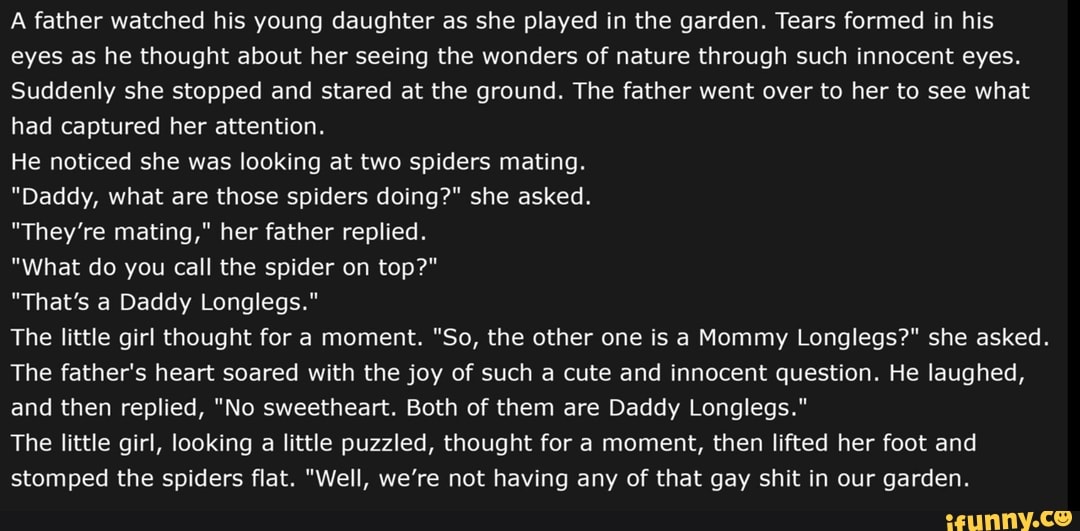 A father watched his young daughter as she played in the garden. Tears ...