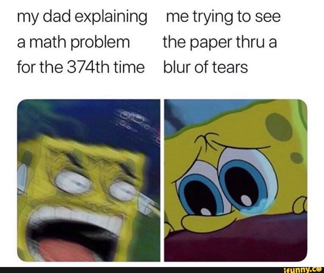 My dad explaining me trying to see a math problem the paper thru a for ...