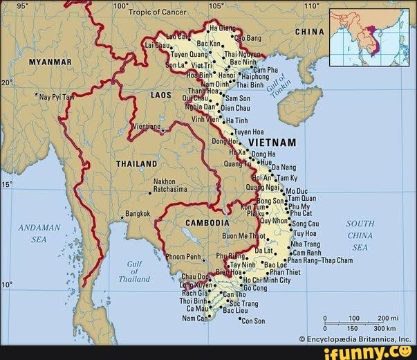 MYANMAR Nay Tropic of Cancer THAILAND ANDAMAN 'TuyentHoa VIETNAM Nakhon ...