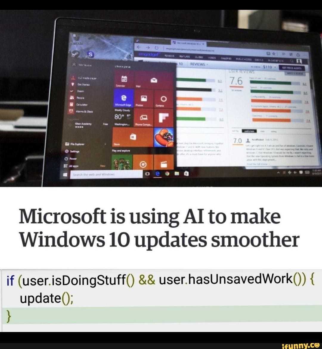 Om Microsoft is using AI to make Windows 10 updates smoother if (user ...