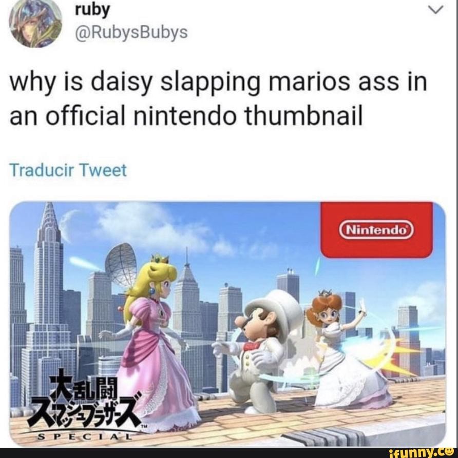 Why is daisy slapping marios ass in an official nintendo thumbnail ...