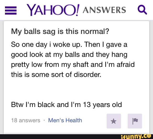Why do mens balls sag
