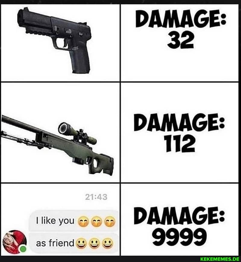 like you DAMAGE: as friend & 9999