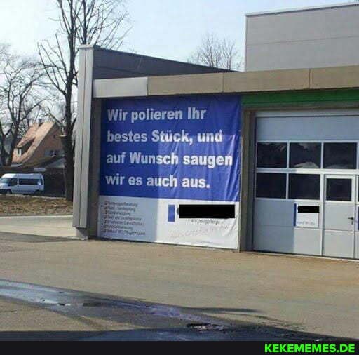 ir polieren Ihr bestes Stöck, und auf Wunsch sauge wires auch) aus,