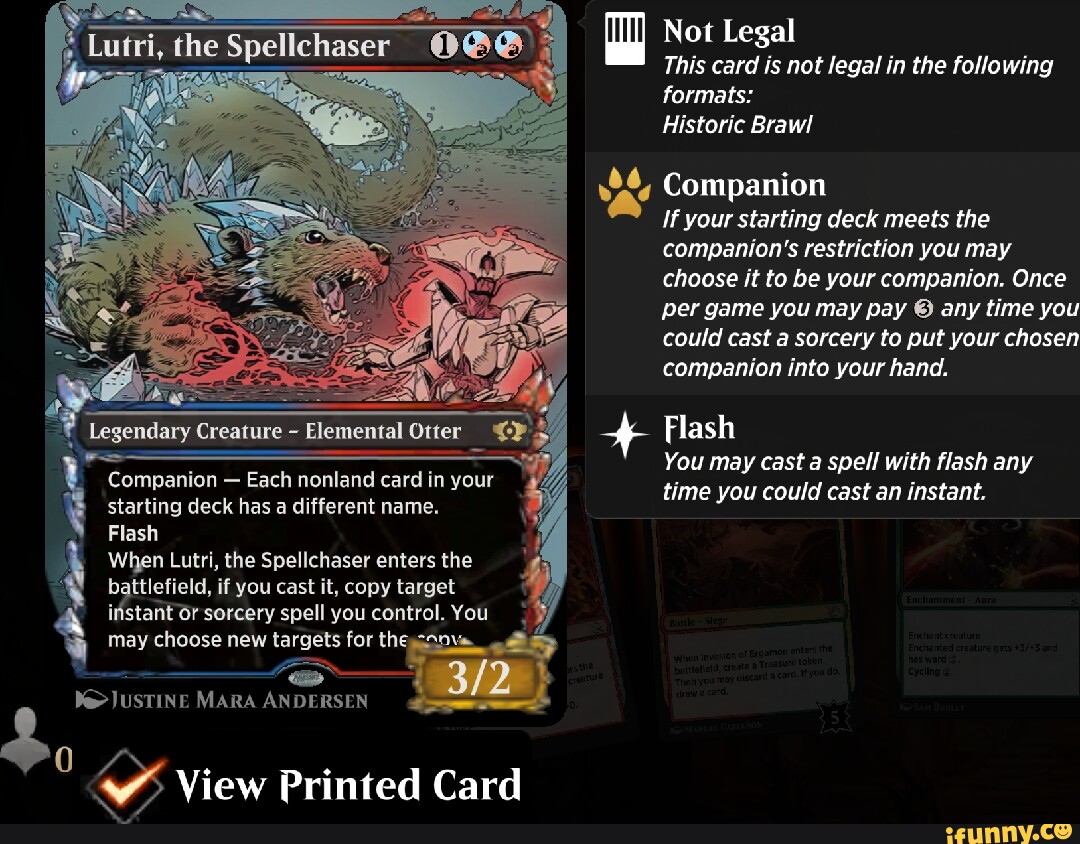Companion Each nonland card in your starting deck has a different