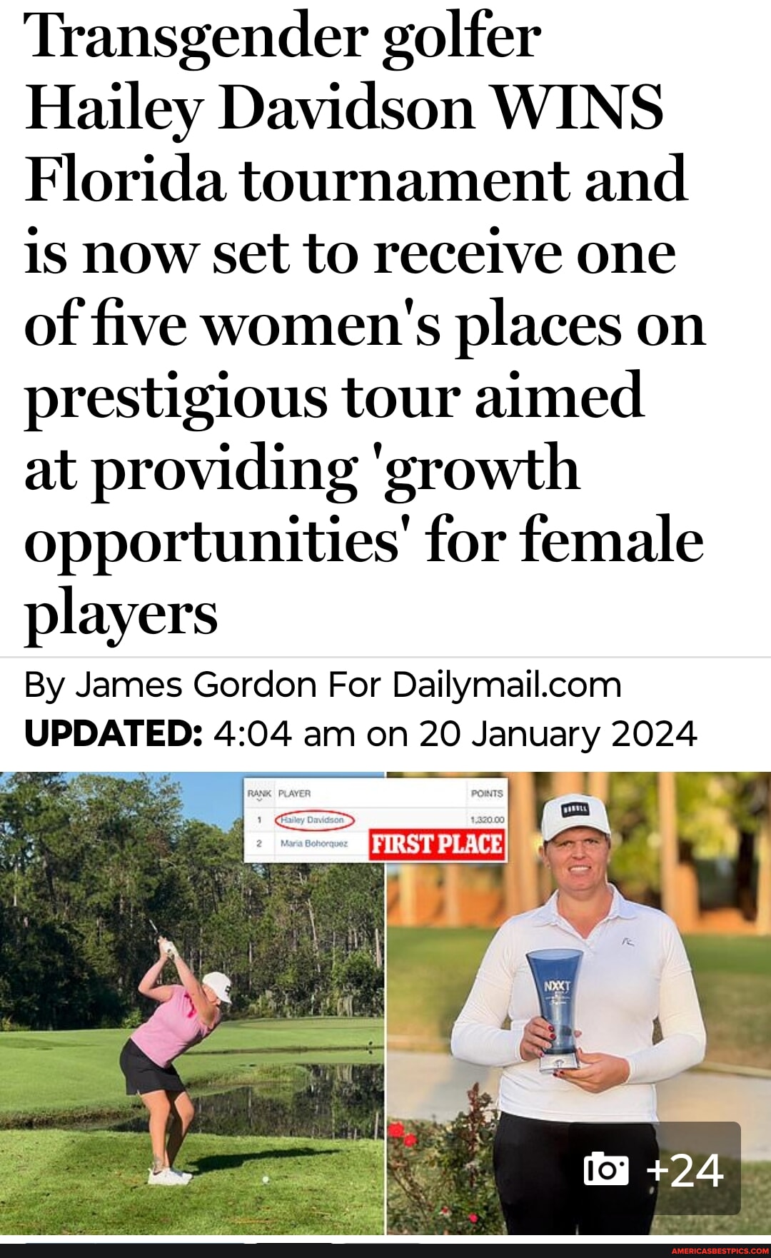 Transgender Golfer Hailey Davidson WINS Florida Tournament And Is Now ...