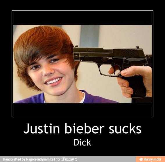 Omg it's justin bieber this is my only chance to tell him how i feel you suck okay justin beiber pwned by fan