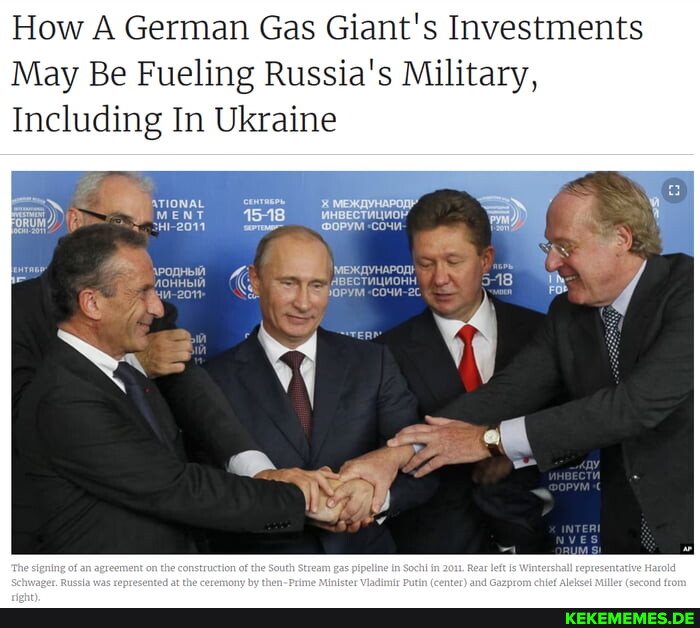 How A German Gas Giant's Investments May Be Fueling Russia's Military, Including