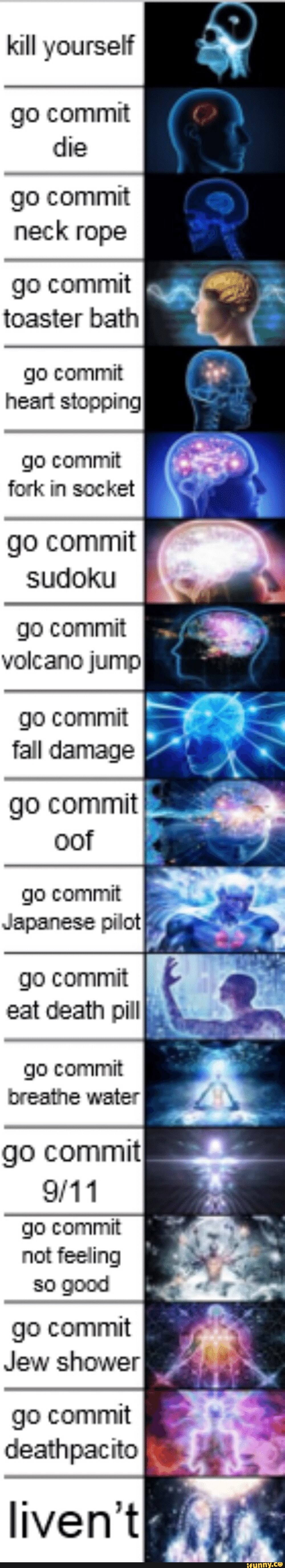 Kill Yourself Go Commit Die Go Commit Neck Rope Go Commit E Toaster Bath Go Commit Heart Stopping Go Commit Fork In Socket Go Commit Sudoku Ifunny