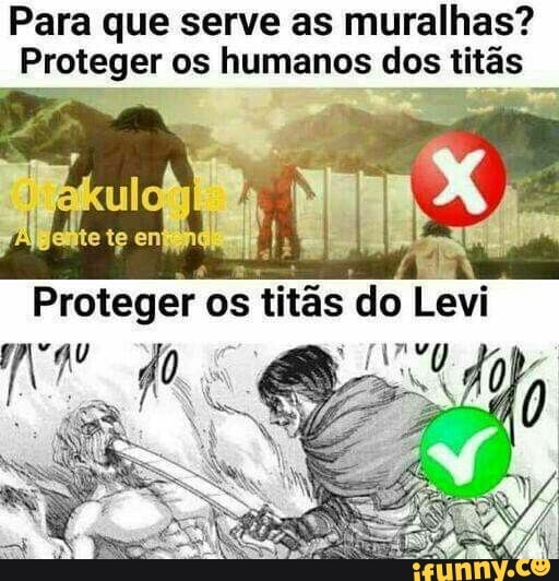 Para que serve as muralhas?
Bavener os humanos dos titas