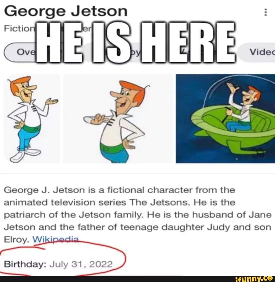 George Jetson George J Jetson is a fictional character from the