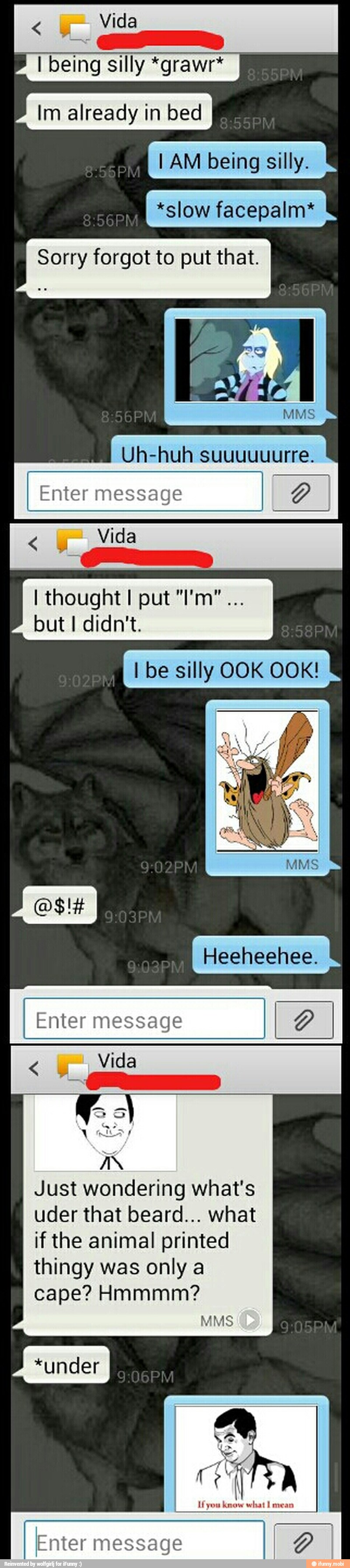 Uh-huh suuuuuurre.
Enter message
D
but I didn't.
I be silly OOK OOK!