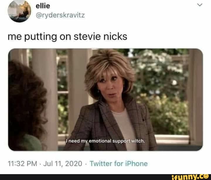 Me Putting On Stevie Nicks 11:32 Pm Jul 11, 2020 Twitter For Iphone 