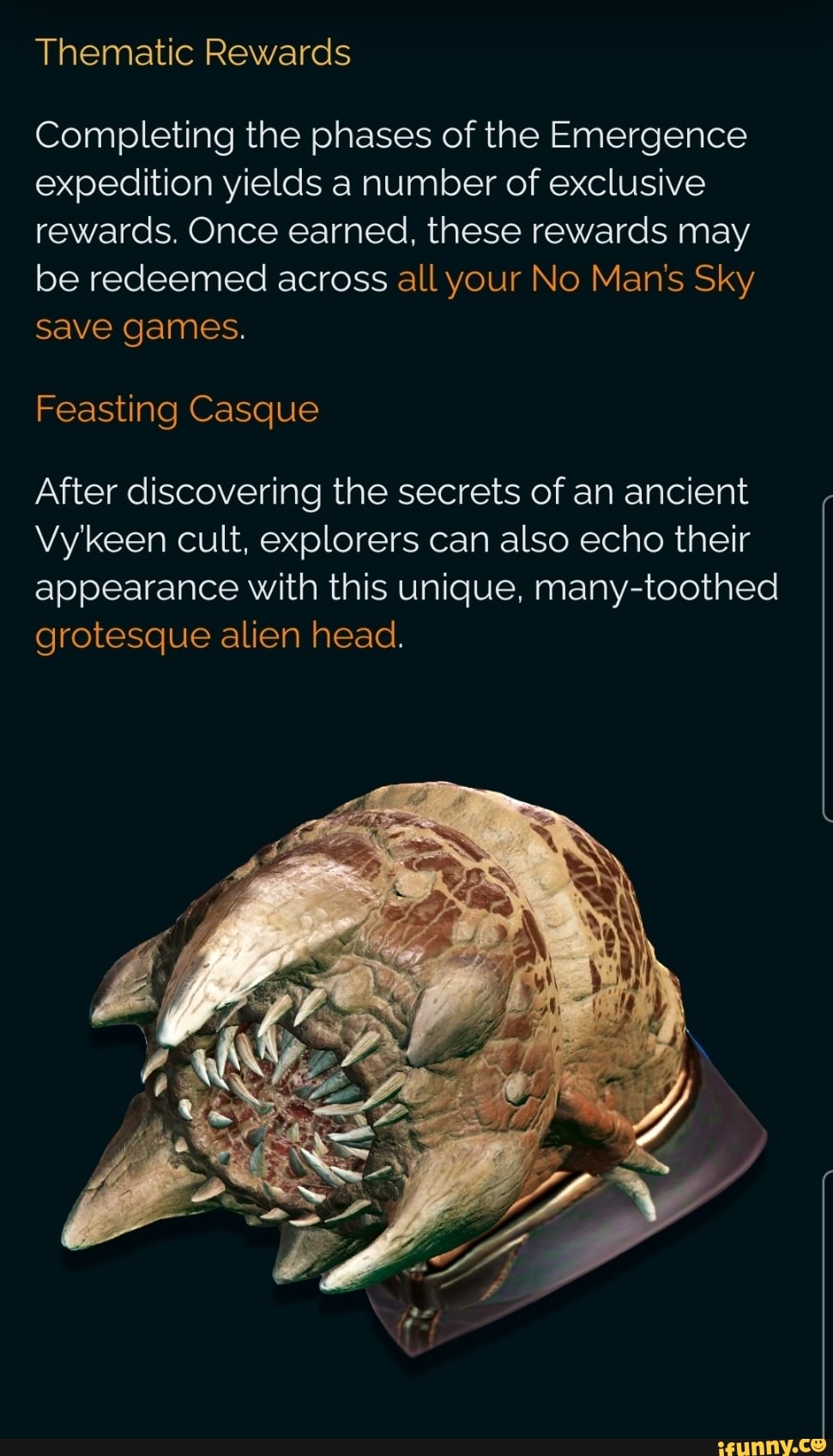 Thematic Rewards Completing the phases of the Emergence expedition yields a  number of exclusive rewards. Once