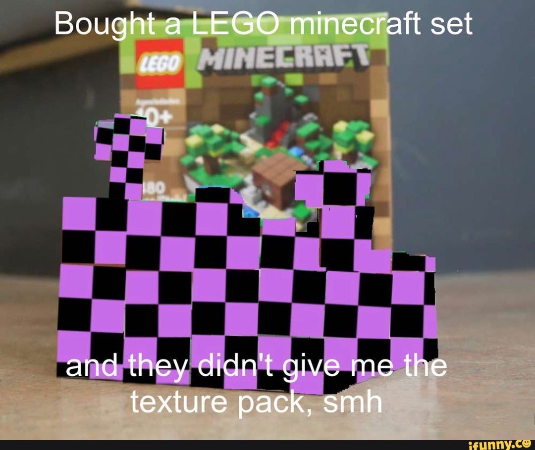 Bought A Lego Minecraft Set And Tney Didn T Give Me The Texture Pack Smh Ifunny