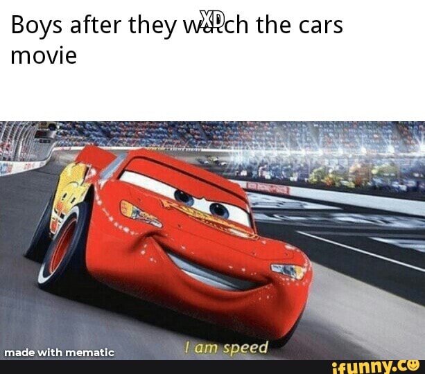 Boys after they watch the cars