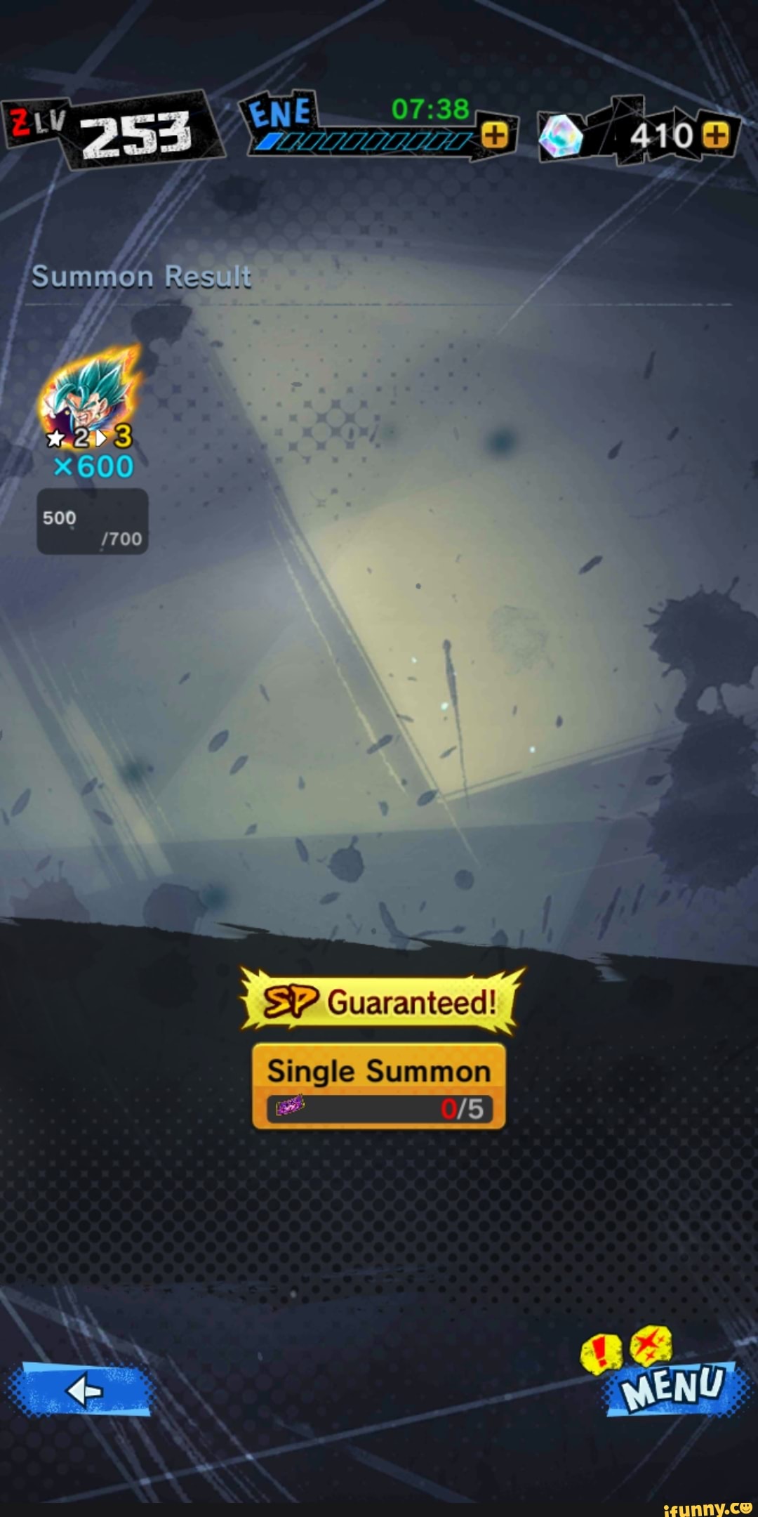 ENE 07:38
AAA
SI? Guaranteed!
Single Summon