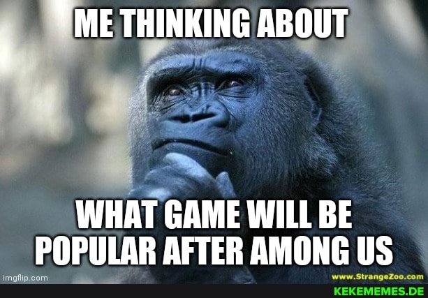 ME THINKING ABOUT
WHAT GAME WILL BE POPULAR AFTER AMONG US