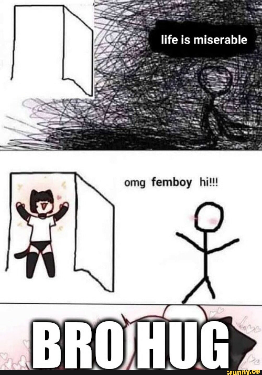 Omg femboy hi meme
