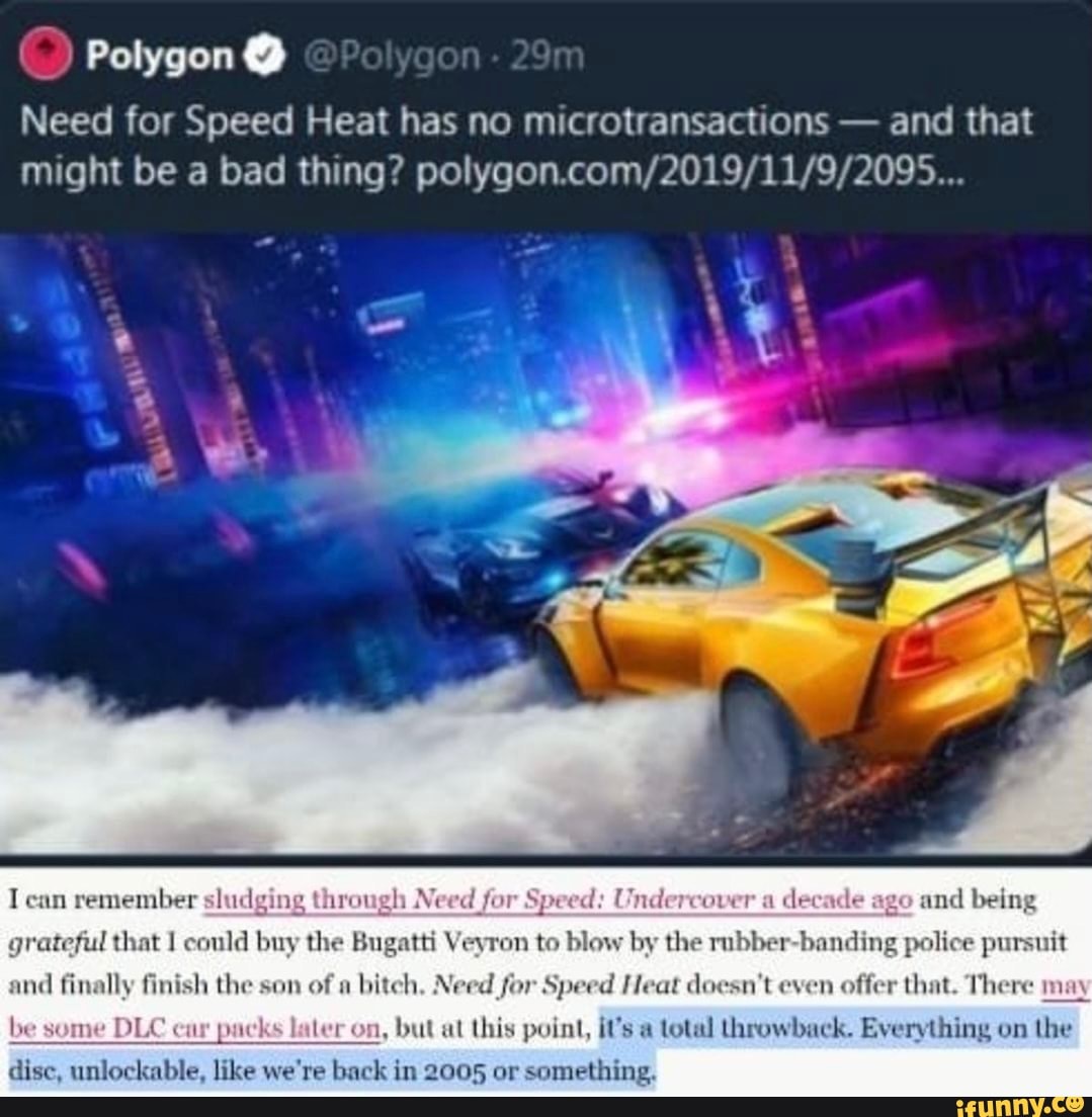 Polygon @ Need for Speed Heat has no microtransactions - and that might ...