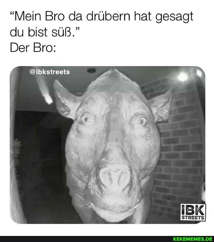 "Mein Bro da drübern hat gesagt du bist süß."
Der Bro:
@ibkstreets