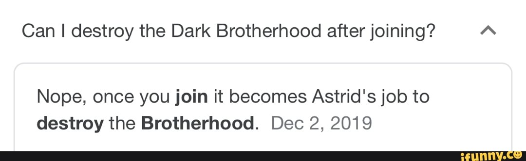 join or destroy the dark brotherhood