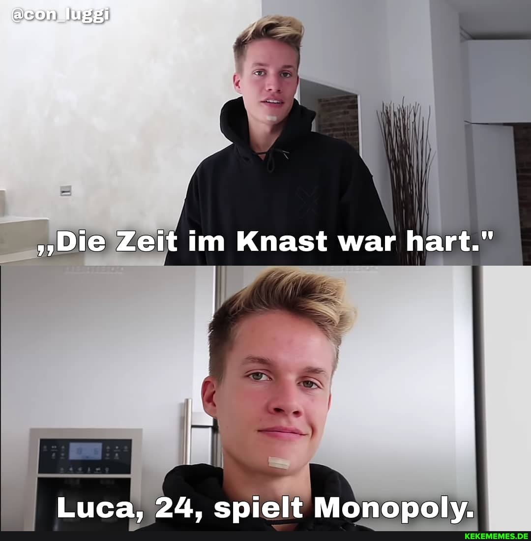 "Die Zeit im Knast war hart."
Luca, 24, spielt Monopoly.