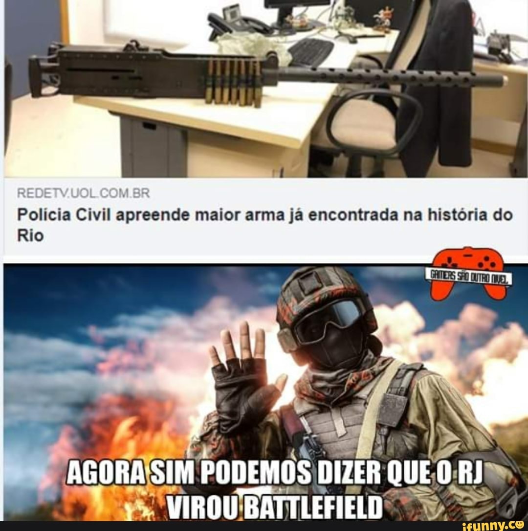 REDE VUAL COM Policia Clvil apreende maior arma já encontrada na história do
Rio
AGORA SIM PODEMOS DIZER QUE RJ