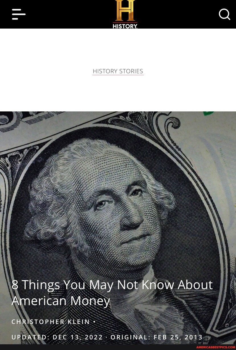 TORY. STORY STORIES 8 Things You May Not Know About American Money ...